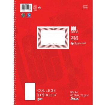 URSUS [OE] Collegeblock A4 80 Blatt glatt
