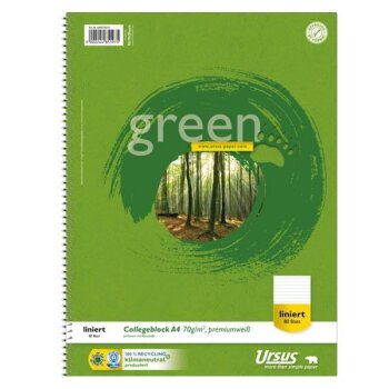 URSUS green špirálový blok College -...