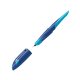 STABILO EASYbirdy R - ergonomické atramentové školské pero štandardné s hrotom M - pre pravákov - vrátane náplne - modrý vymazeteľný atrament - v polnočnej modrej / azúrovej farbe