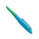 STABILO EASYbirdy R - ergonomické atramentové školské pero štandardné s hrotom M - pre ľavákov - vrátane náplne - modrý vymazeteľný atrament - v nebeskej modrej / trávovo zelenej farbe