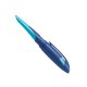 STABILO EASYbirdy L - ergonomické atramentové školské pero štandardné s hrotom M - pre ľavákov - vrátane náplne - modrý vymazeteľný atrament -  v polnočnej modrej / azúrovej farbe