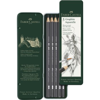 FABER-CASTELL  GRAPHITE AQUARELLE, Akvarelové ceruzky set 5 ks