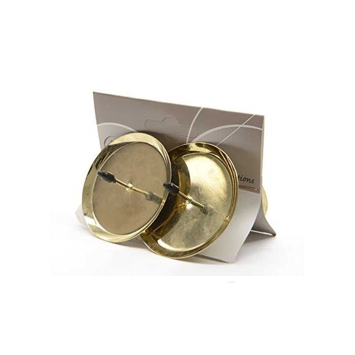 Kerzenhalter für Adventkranz aus Metall, 6cm, gold, 4Stück