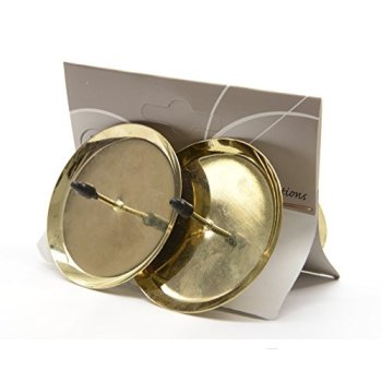 Kerzenhalter für Adventkranz aus Metall, 6cm, gold,...